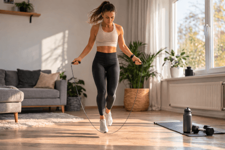 Hyppynaru rasvanpolttoon sisätreenissä