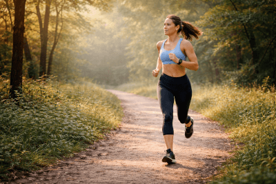 Juoksulenkki metsäpolulla