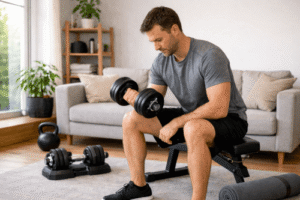 Kotitreeni käsipainoilla kotona