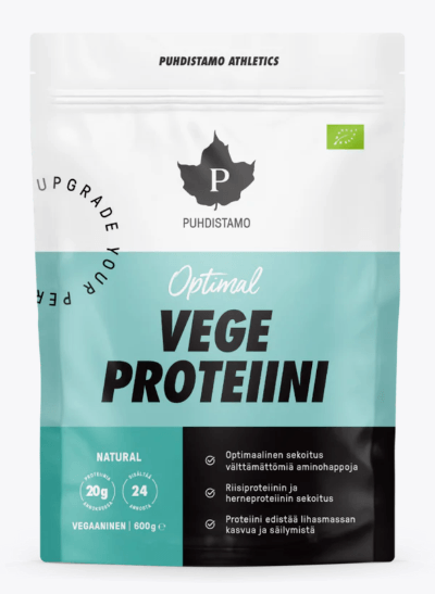 Puhdistamo vegeproteiini kasviproteiinijauhe vertailussa