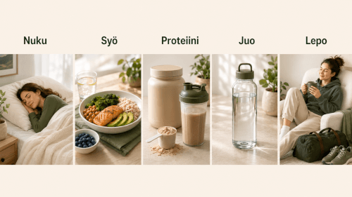 Kovasta treenistä palautuminen – uni, ruoka, proteiini, nesteytys ja lepo